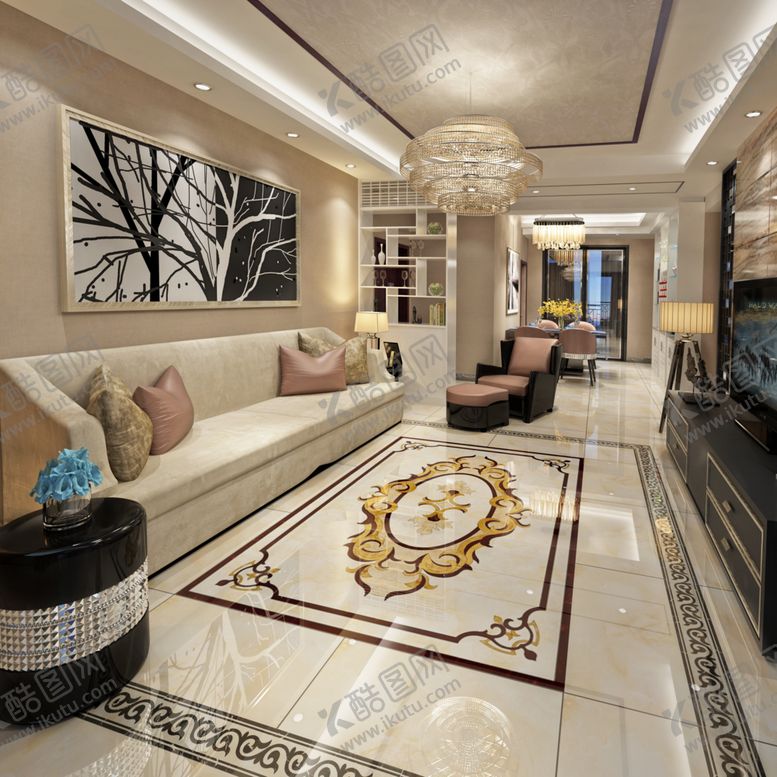 编号：66389409270913162487【酷图网】源文件下载-客厅效果图