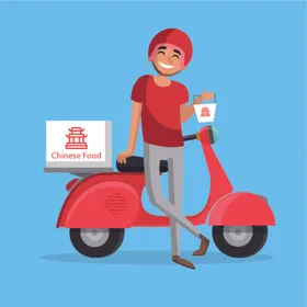外卖骑手送餐快递员