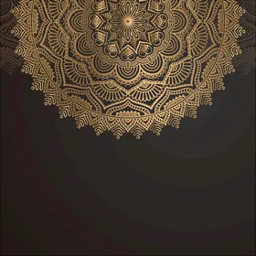 金色古典花纹雅黑背景艺术