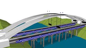 大型建筑桥SU模型