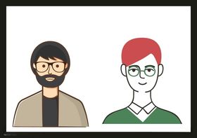 手绘男人男孩卡通动画动画卡通