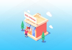 2.5D小卖部轴测图