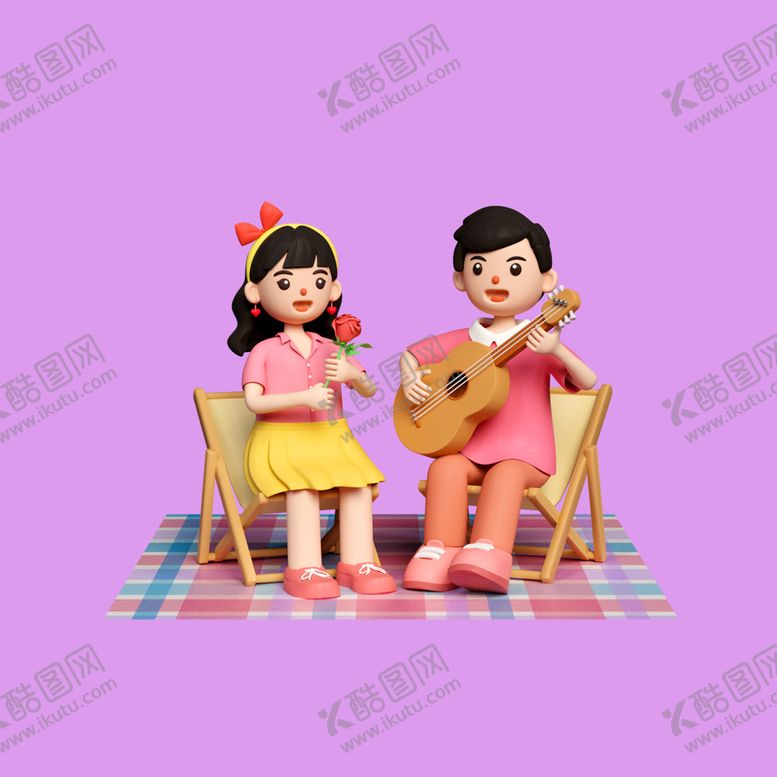 编号：06754309170001324825【酷图网】源文件下载-3D爱情男女