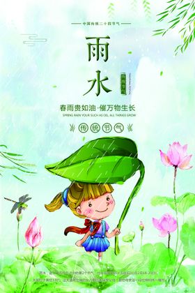雨水立春24节气展板清明