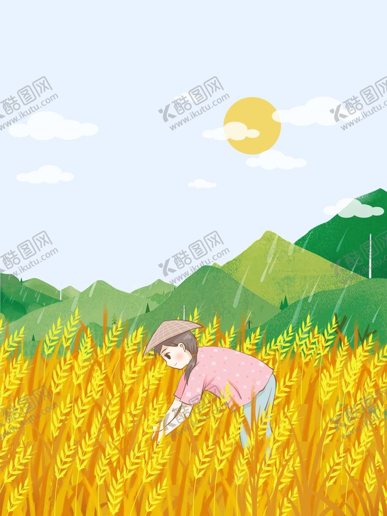 编号：67096307021643119589【酷图网】源文件下载-金色麦浪
