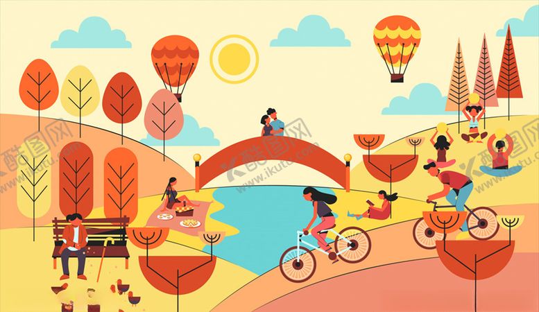 编号：19958509291537317724【酷图网】源文件下载-创意公园健身人群