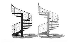 半旋转楼梯模型