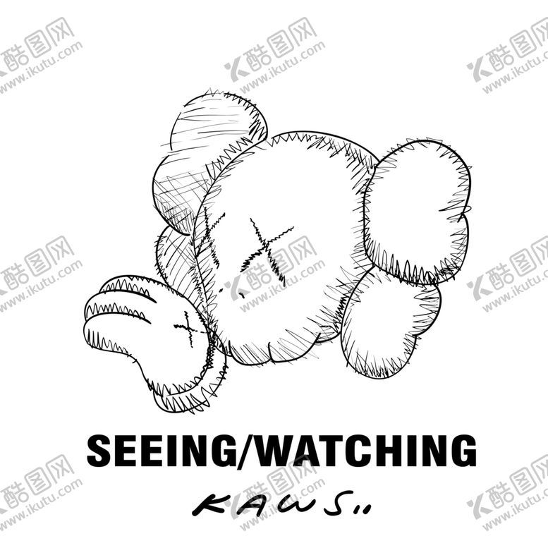 kaws地毯印花彩印印花图案