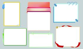 多彩创意边框空白卡片集合