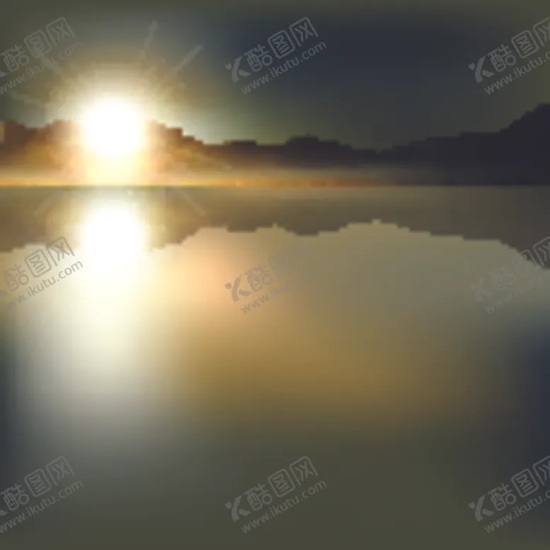 编号：51918507141341168176【酷图网】源文件下载-唯美海报背景风景日出极光素材