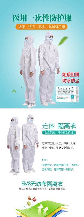 防护服隔离衣详细页