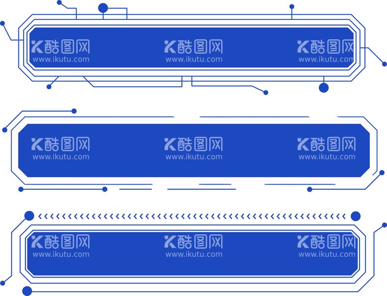 编号：58427109211110534671【酷图网】源文件下载-蓝色科技感现代感标题框边框