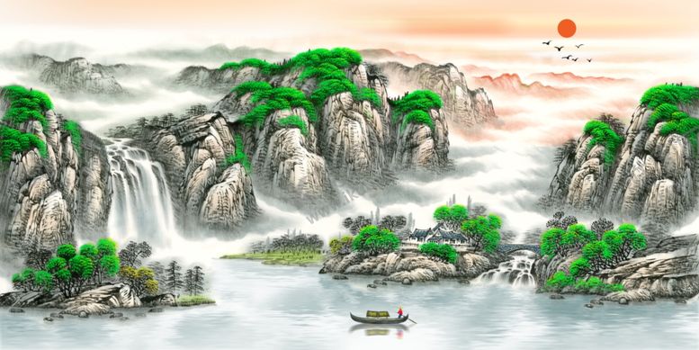 编号：17102507031855403508【酷图网】源文件下载-山水画