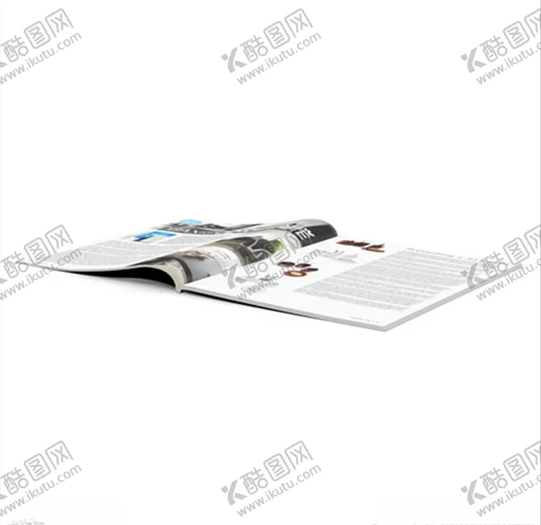 编号：30442803231223127161【酷图网】源文件下载-C4D模型摊开翻开的杂志
