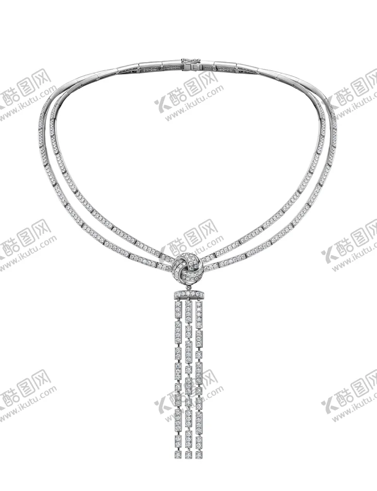 编号：94683311180449387373【酷图网】源文件下载-金伯利钻石结系列项链高清分层