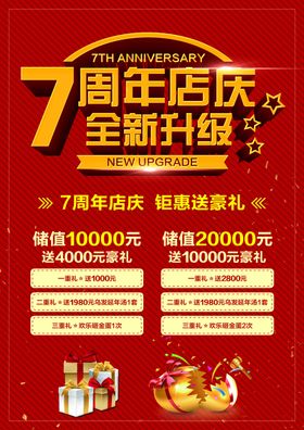 周年庆店庆单页宣传页海报