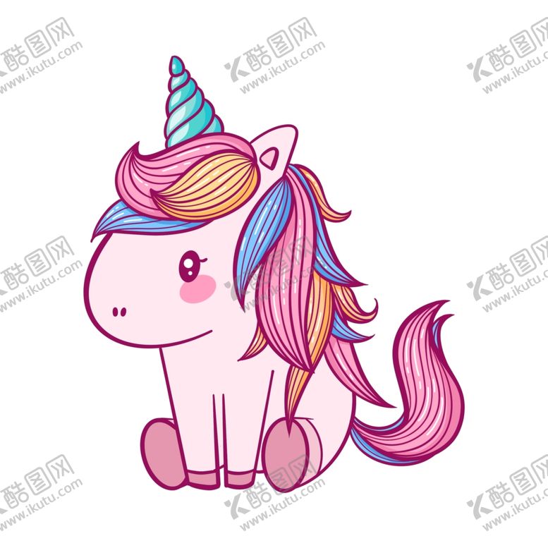 编号：93529310171450188197【酷图网】源文件下载-创意卡通独角兽形象