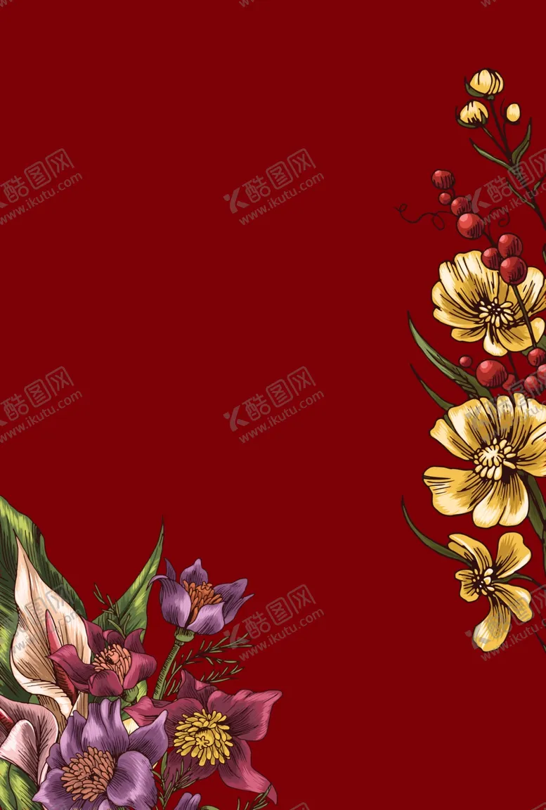 编号：80946209130004167928【酷图网】源文件下载-画意新年背景图