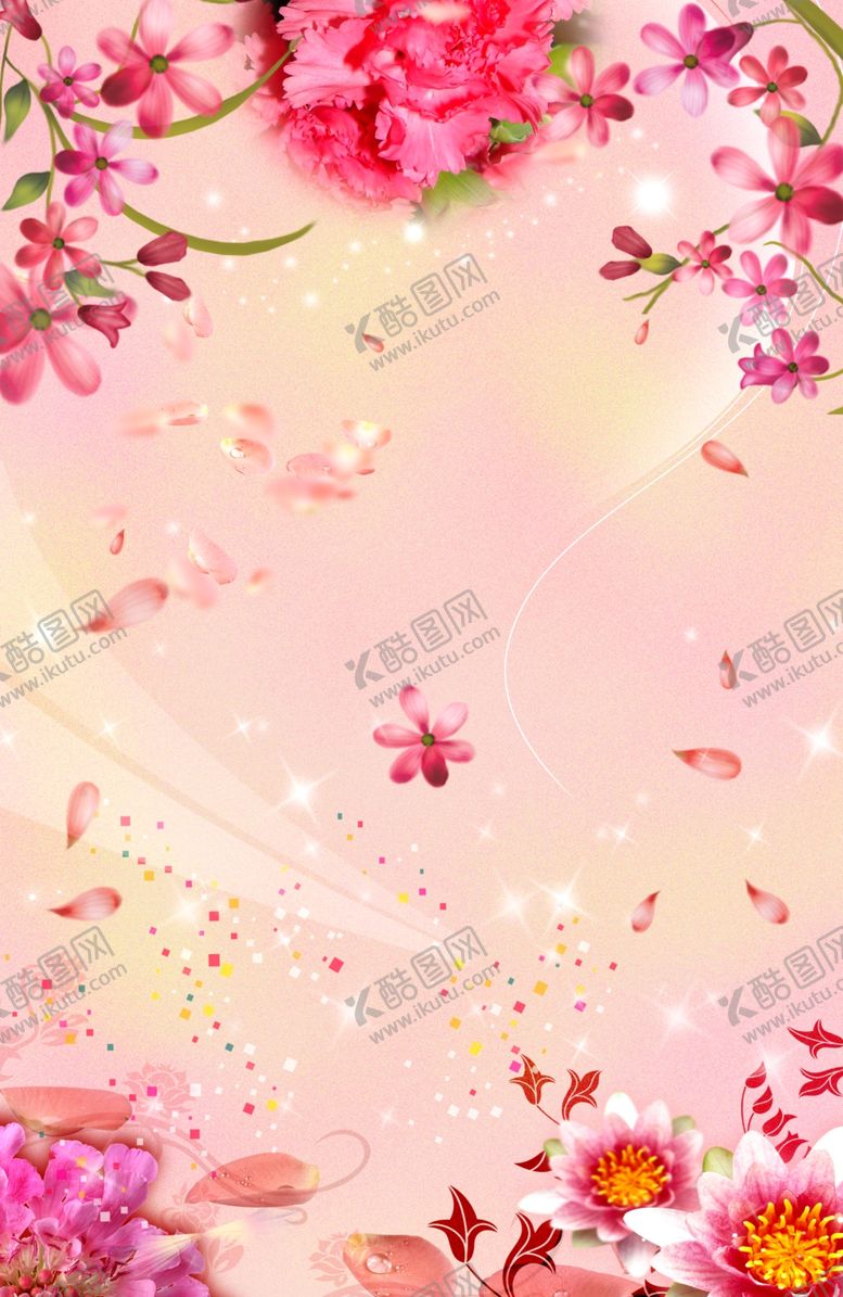 编号：59638705122308346012【酷图网】源文件下载-粉花背景