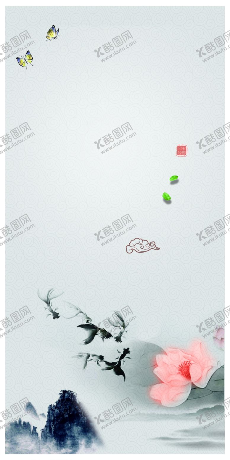 编号：47200205150341483318【酷图网】源文件下载-国画荷花