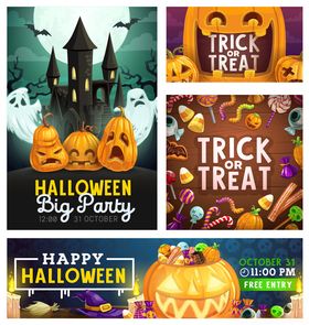 万圣节主题装饰与海报