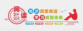 阅读文化墙书建设校园室宣传