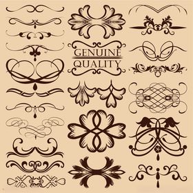 复古装饰花纹设计素材