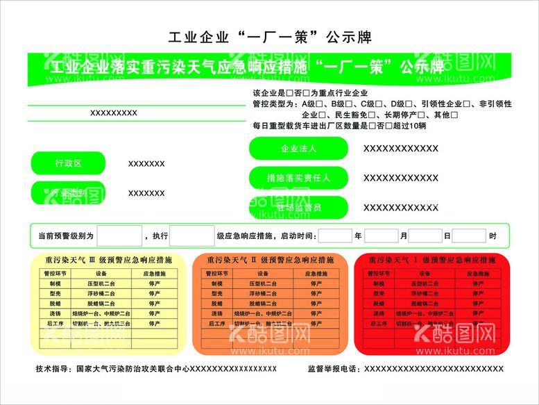 编号：42219803081105532846【酷图网】源文件下载-一厂一策公示牌