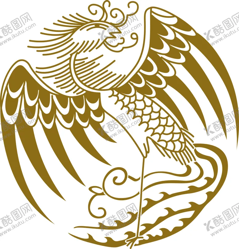 编号：12184504162053549796【酷图网】源文件下载-手绘水彩凤凰