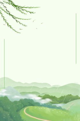 清新绿色春天背景