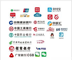 部分银行LOGO和支付宝微信