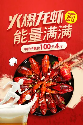 小龙虾辣椒美食展板咖啡背景意面背景