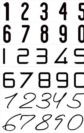 卡通数字