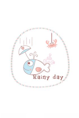 幼童印花纹潮流儿插画