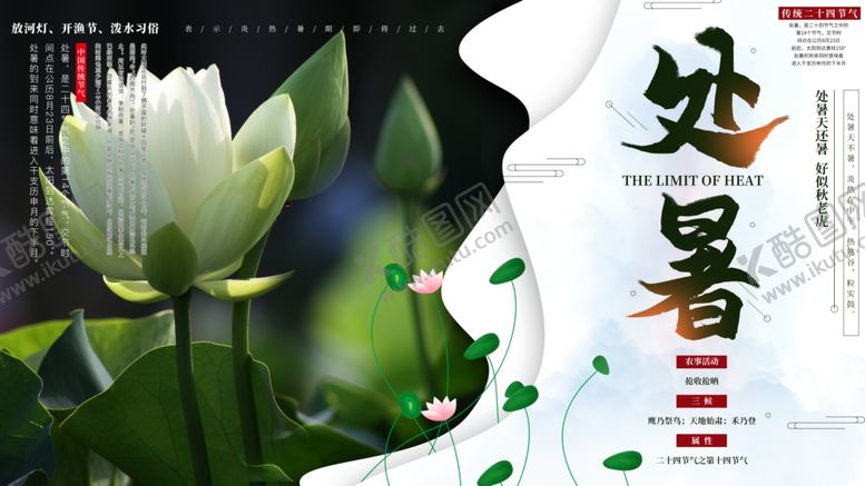 编号：87101309262144388914【酷图网】源文件下载-夏天温度处暑热浪荷花展架展板