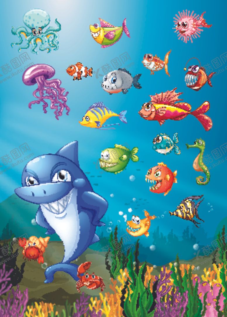 编号：10480609251544193011【酷图网】源文件下载-卡通鱼