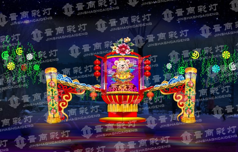 编号：28310110211123037710【酷图网】源文件下载-卷轴彩灯花门