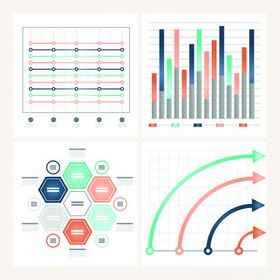 多样图表与箭头设计元素