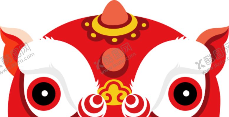 编号：54077607061508582666【酷图网】源文件下载-舞狮狮头狮子卡通