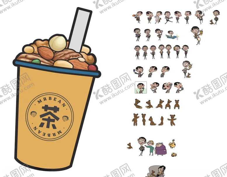 编号：74820004071313568197【酷图网】源文件下载-憨豆卡通人物形象
