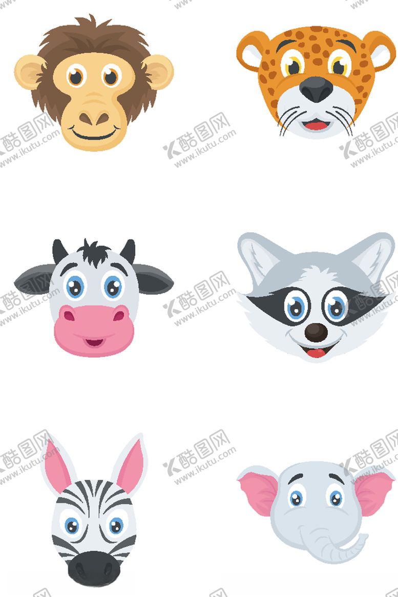 编号：29734109290757293653【酷图网】源文件下载-动物头像图标