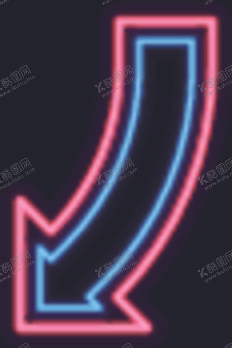 编号：80811007022346452022【酷图网】源文件下载-霓虹灯箭头