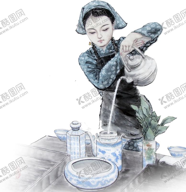 编号：77669810112131508245【酷图网】源文件下载-古典倒茶美女