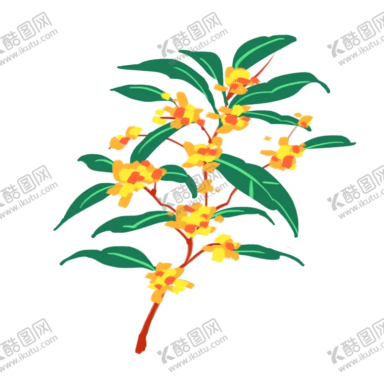 编号：94313701290516435491【酷图网】源文件下载-手绘桂花png免抠素材
