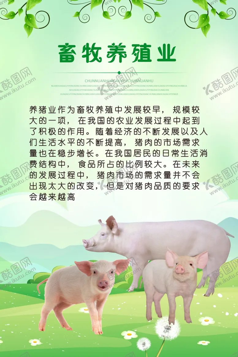 编号：39871009161805106587【酷图网】源文件下载-养猪展板