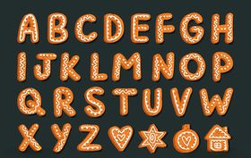 创意饼干字母