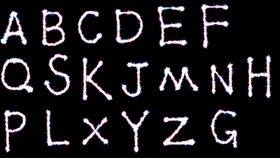 字体背景黑色ABCDE