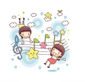 儿童音乐插画