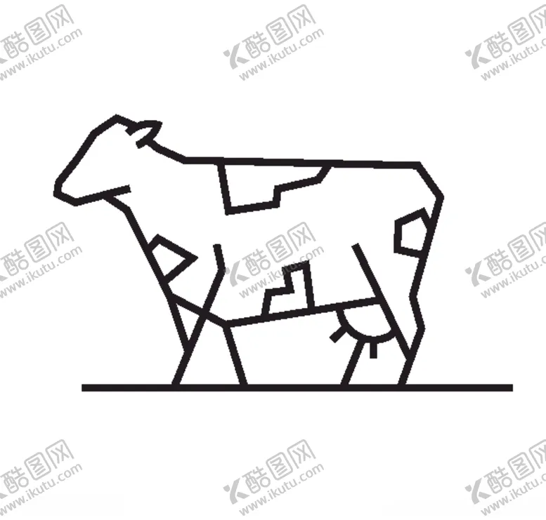 编号：91982907031342421465【酷图网】源文件下载-牛简笔画矢量素材速