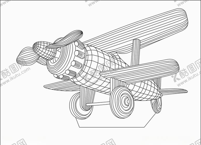 编号：99217410151757517666【酷图网】源文件下载-网格飞机